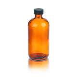 WHEATON® Boston Round Bottle, Amber, 8oz