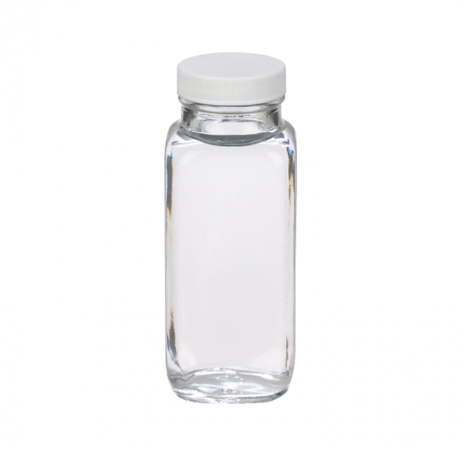 WHEATON® French Square Bottle, 8oz, Poly Vinyl Lined