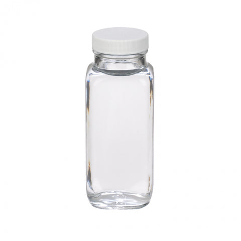 WHEATON® French Square Bottle, 8oz, Poly Vinyl Lined