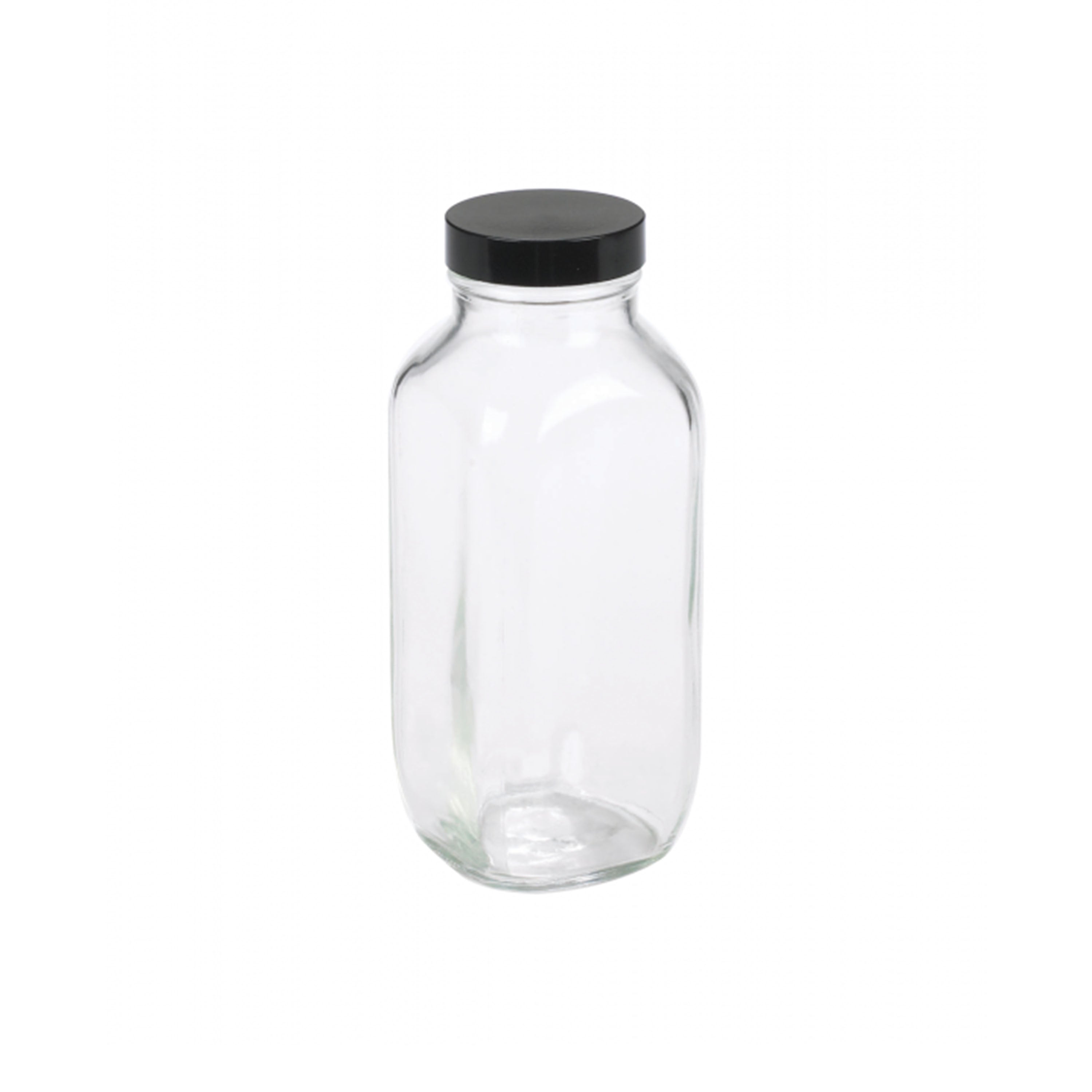 WHEATON® French Square Bottle, 16 oz, Rubber Lined