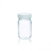 WHEATON® Standard Clear Wide Mouth bottle, 4oz, White Polypropylene, Poly-Vinyl