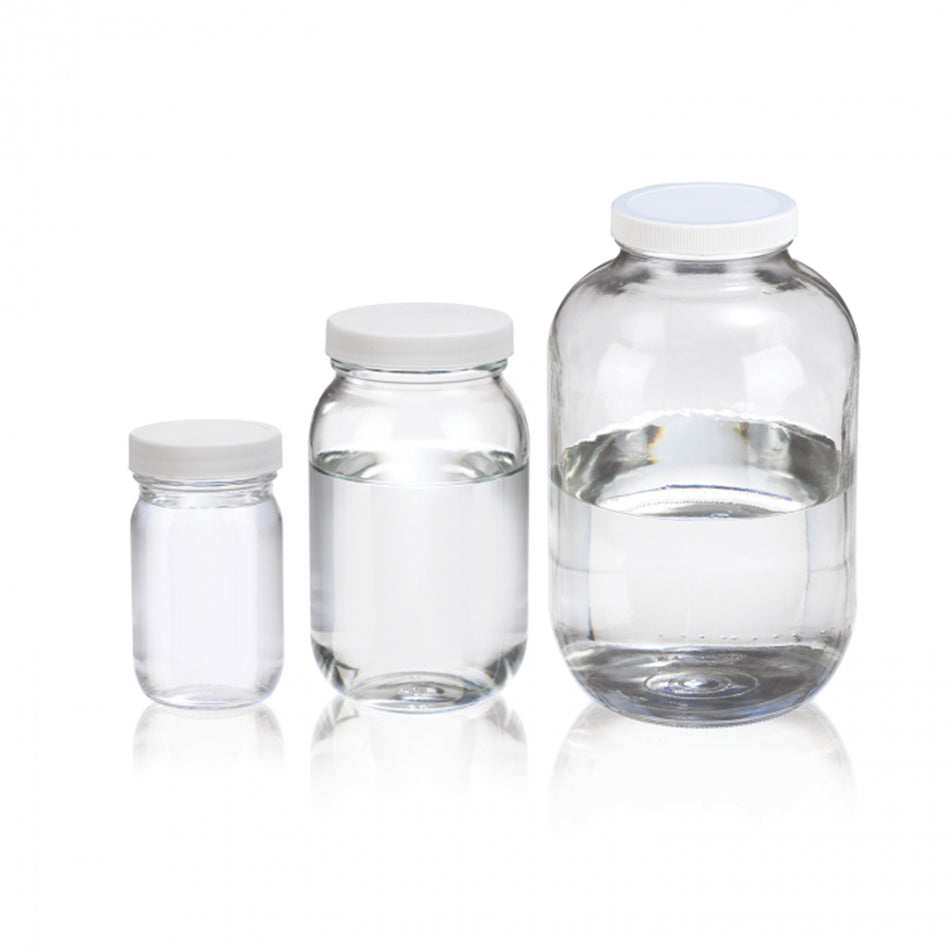 WHEATON® Standard Clear Wide Mouth Bottle, 130oz / 4000 ml