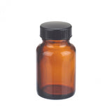 WHEATON® Wide Mouth Type III Amber Packer, 2oz, Black Phenolic, PE Cone