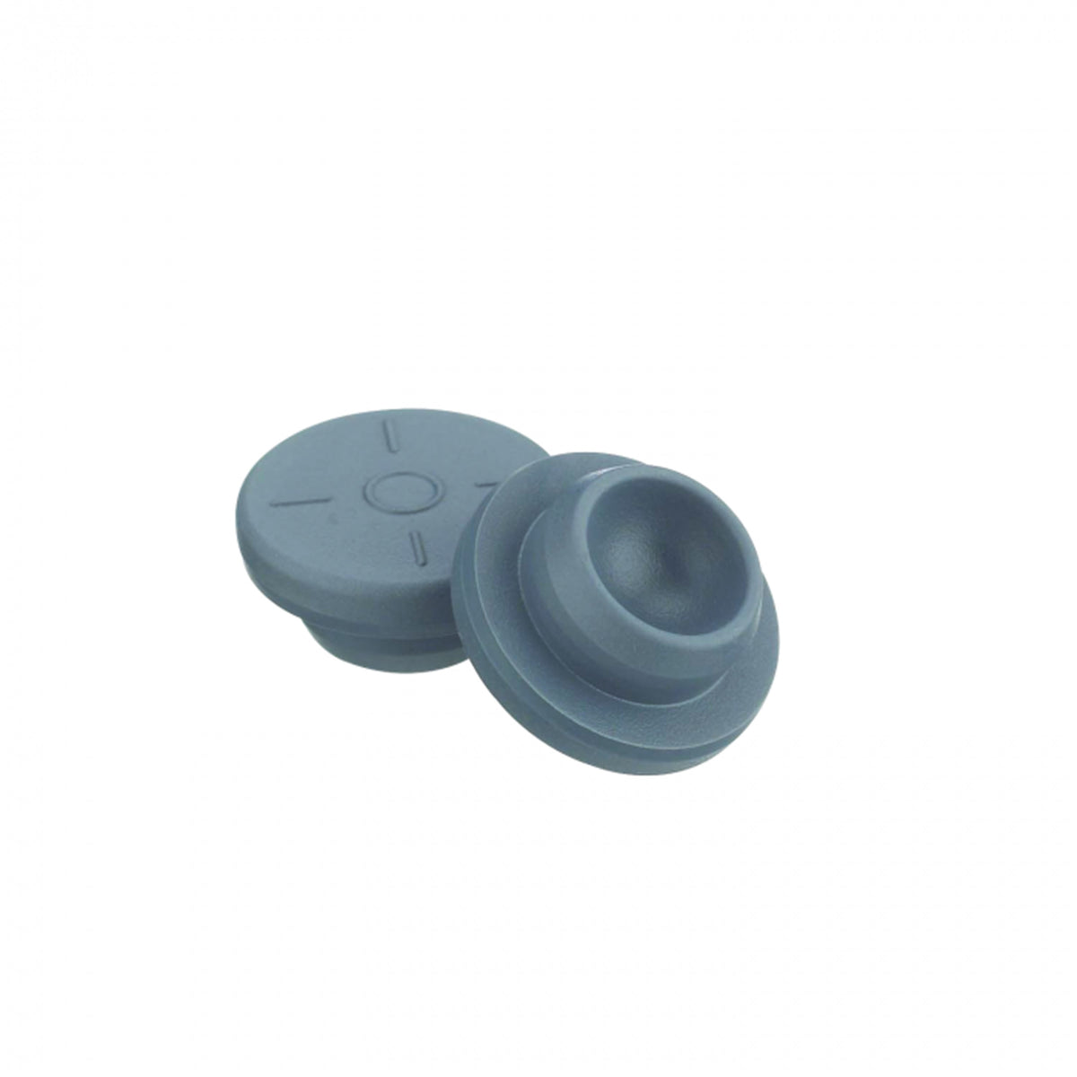 WHEATON® Rubber Stopper, Straight Plug, 20 mm, Gray Chlorobutyl, 46 Durometer