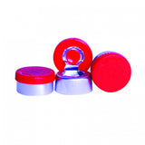 WHEATON® Unlined Aluminum Seal, 13mm, Red, Flip Tear-Off