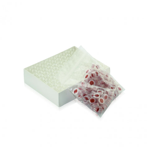 WHEATON® ABC VIALS™ Convenience Pack, Clear, White PTFE / Red Silicone, Natural