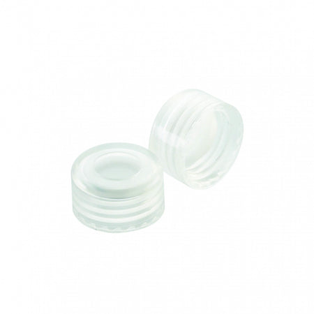 WHEATON® 9 mm ABC Screw Cap, With Red PTFE / White Silicone Liners, Natural PP