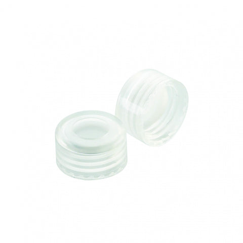 WHEATON® 9 mm ABC Screw Cap, With Red PTFE / White Silicone Liners, Natural PP