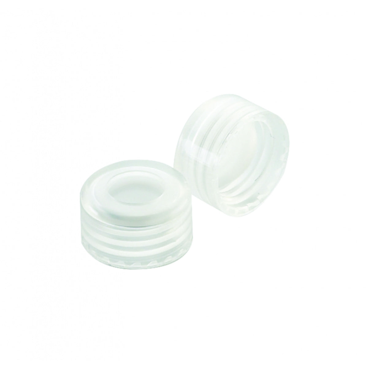 WHEATON® 9 mm ABC Screw Cap, With Red PTFE / White Silicone / Red PTFE Liners, Natural PP