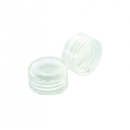 WHEATON® 9 mm ABC Screw Cap, With Red PTFE / White Silicone / Red PTFE Liners, Natural PP