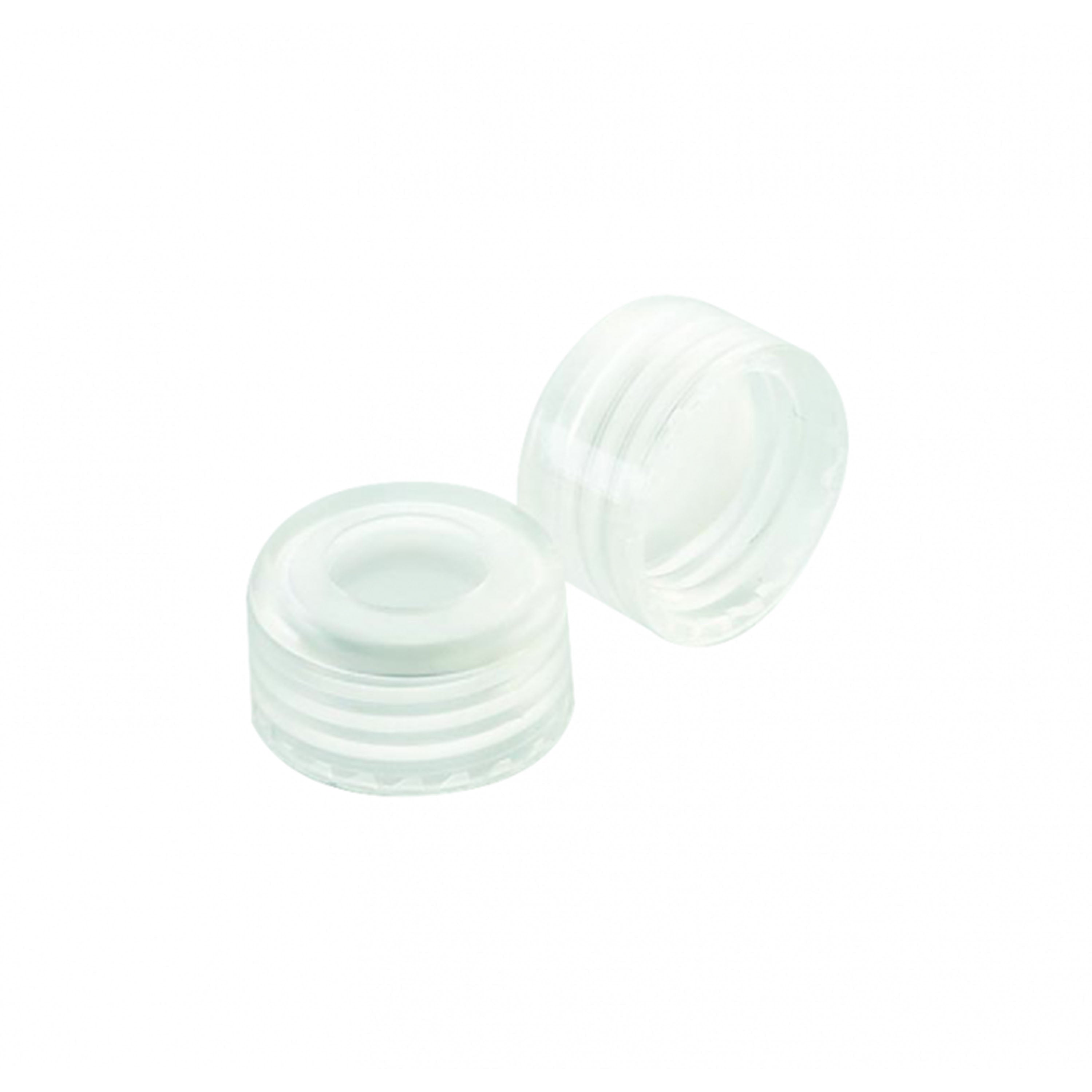 WHEATON® 9 mm ABC Screw Cap, With Red PTFE Liners, Natural PP