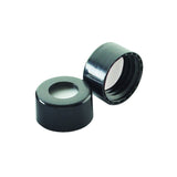 WHEATON® 9 mm ABC Screw Cap, With Red PTFE Liners, Black PP