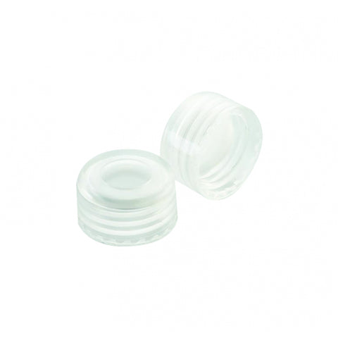 WHEATON® 9 mm ABC Screw Cap, With Red PTFE Liners, Natural PP