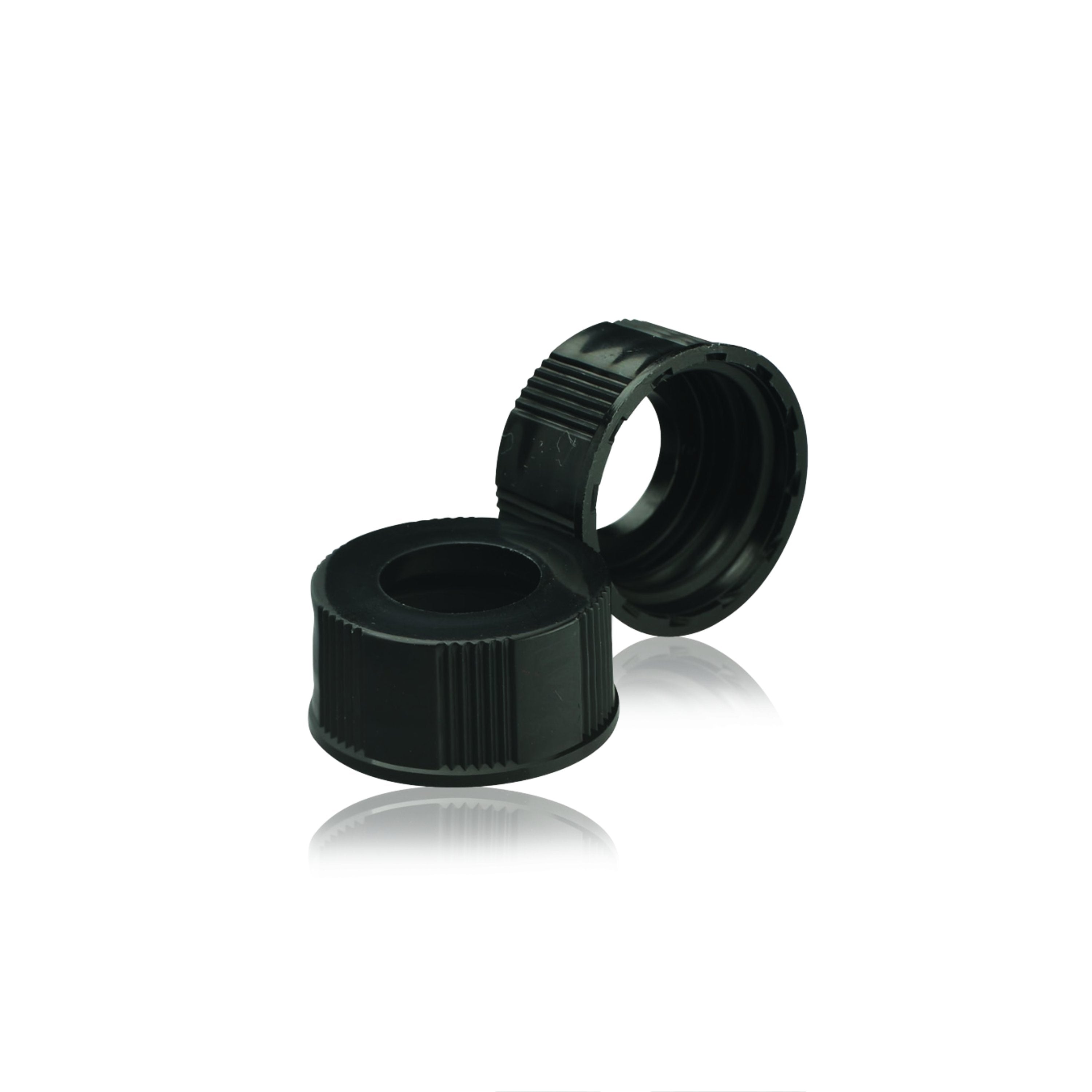 WHEATON® Black Phenolic Open Top Screw Cap, 20-400