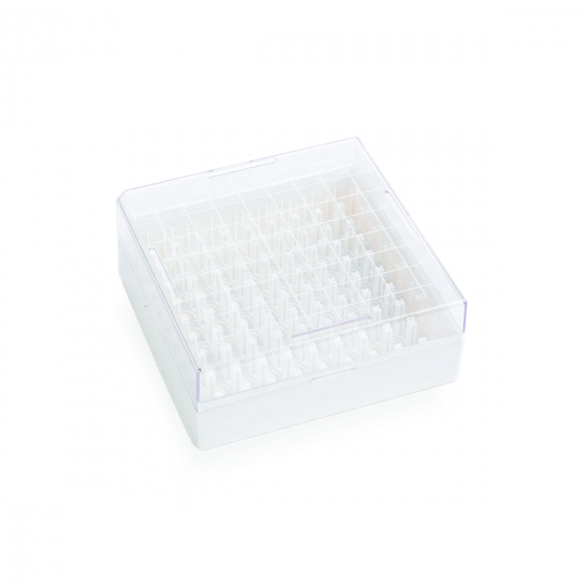 WHEATON® KEEPIT® Freezer Boxes, Low Profile KeepIT®-81 For External Thread Vials, White