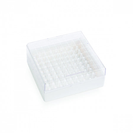 WHEATON® KEEPIT® Freezer Boxes, Low Profile KeepIT®-81 For External Thread Vials, White