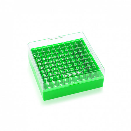 WHEATON® KEEPIT® Freezer Boxes, Low Profile KeepIT®-100 For Internal Thread Vials, Green