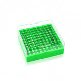 WHEATON® KEEPIT® Freezer Boxes, Low Profile KeepIT®-100 For Internal Thread Vials, Green