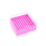 WHEATON® KEEPIT® Freezer Boxes, Low Profile KeepIT®-100 For Internal Thread Vials, Pink
