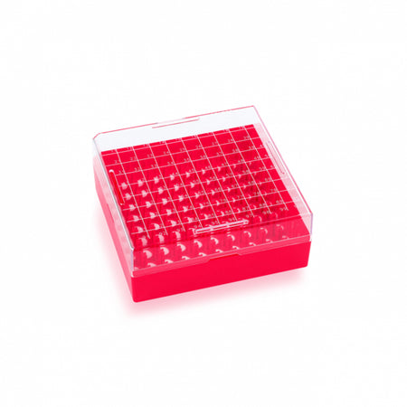 WHEATON® KEEPIT® Freezer Boxes, Low Profile KeepIT®-100 For Internal Thread Vials, Red
