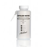 AZLON® Wash Bottle, round integral, multilingual, 500mL Distilled water