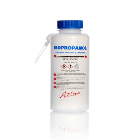 AZLON® Wash Bottle, round integral, multilingual, 500mL Isopropanol