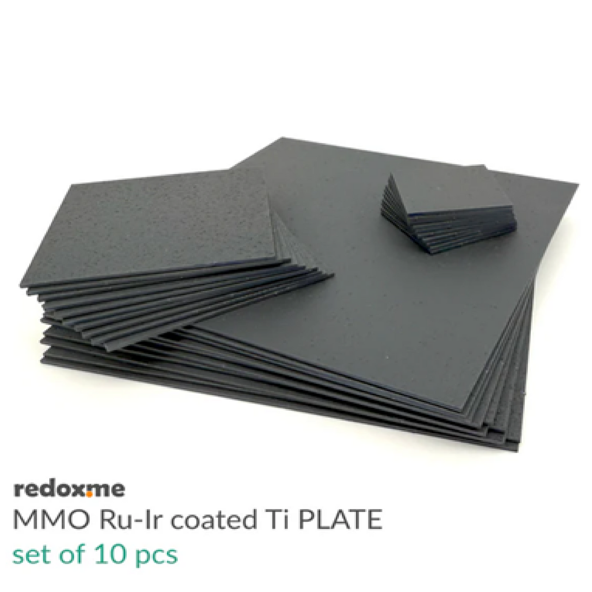 50mm x 50mm Mixed Metal Oxide Ruthenium-Iridium Coated Titanium Plate - Set of 10 pcs - Electrochemical Products - Redox.me - MSE Supplies