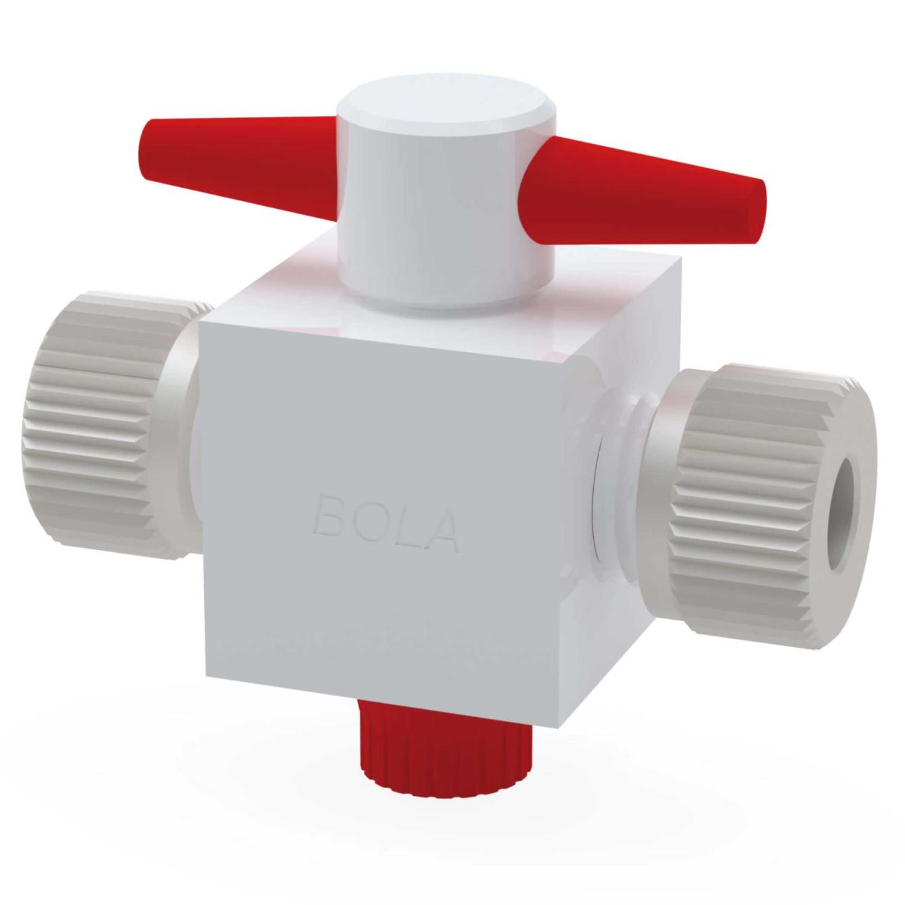 BOLA 2-Way Stopcocks (PTFE/PTFE-GF ) - Ø 4 mm