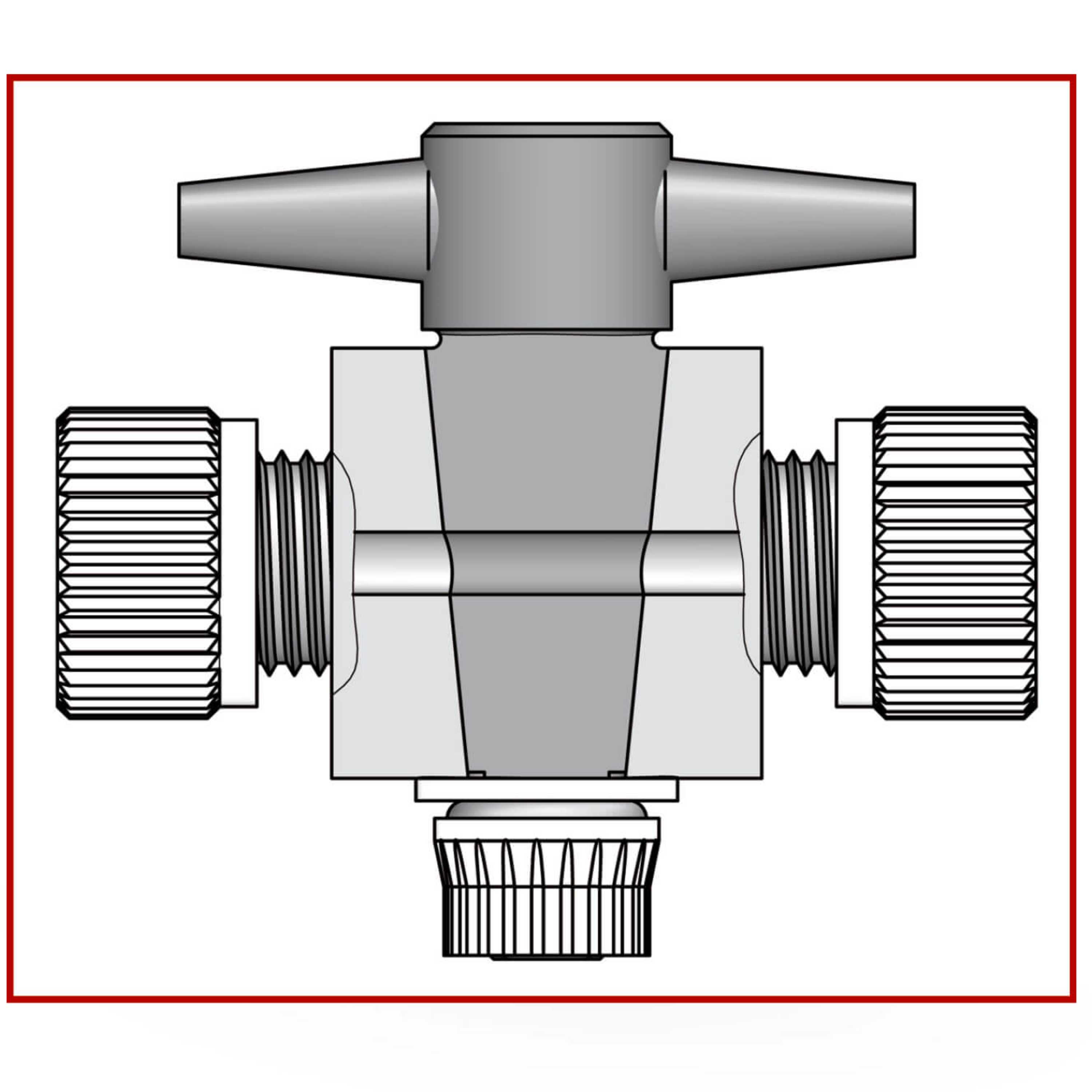 BOLA 2-Way Stopcocks (PTFE/PTFE-GF ) - Ø 6 mm