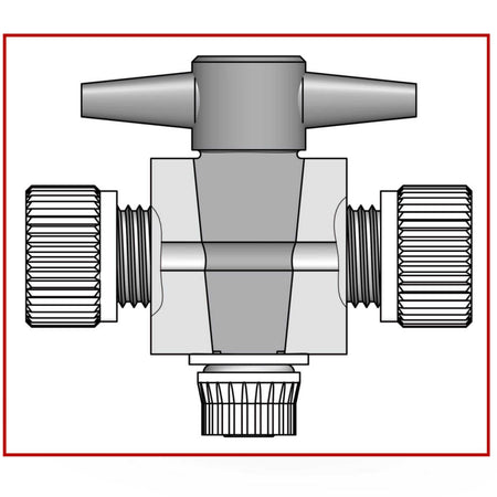 BOLA 2-Way Stopcocks (PTFE/PTFE-GF ) - Ø 8 mm