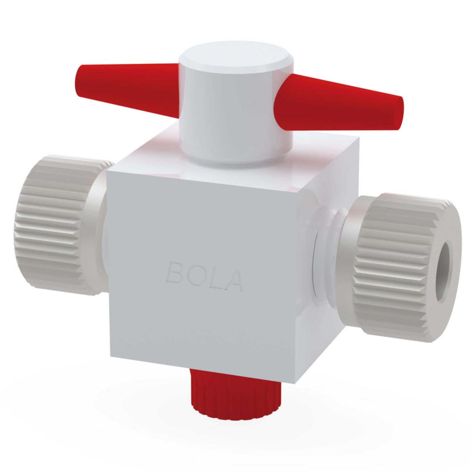 BOLA 2-Way Stopcocks (PTFE/PTFE-GF ) - Ø 10 mm