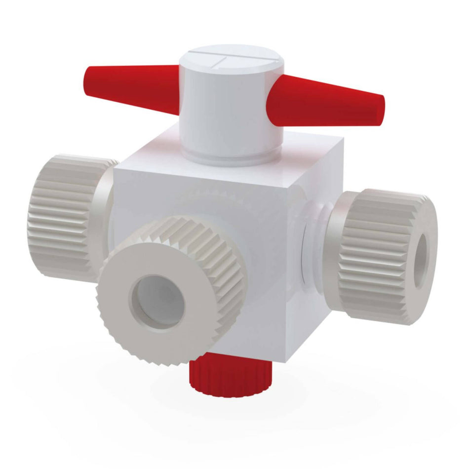 BOLA 3-Way Stopcocks (PTFE/PTFE-GF ) - Ø 8 mm