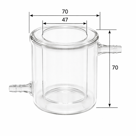 BASi Jacketed Cell Vial - 100 ml - Electrochemical Products - BASi - MSE Supplies