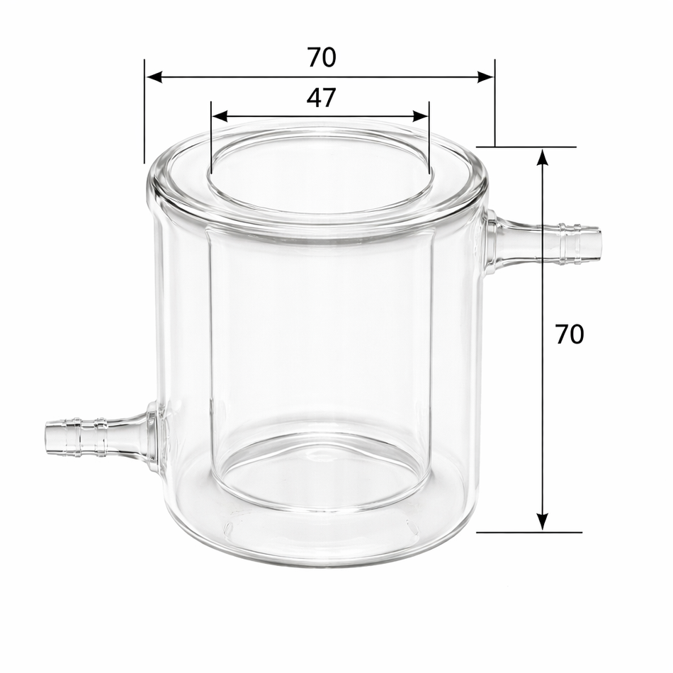 BASi Jacketed Cell Vial - 100 ml - Electrochemical Products - BASi - MSE Supplies
