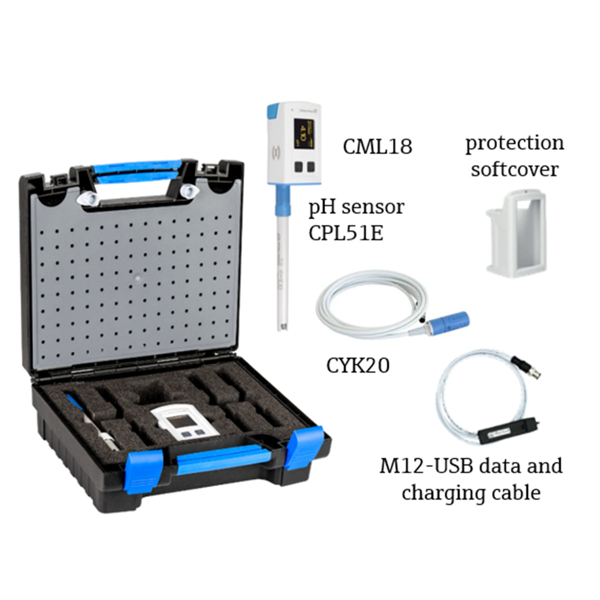 Endress+Hauser Multiparameter handheld Liquiline Mobile CML18 SET pH Basic - Measuring Instruments and Sensors - Endress+Hauser - MSE Supplies