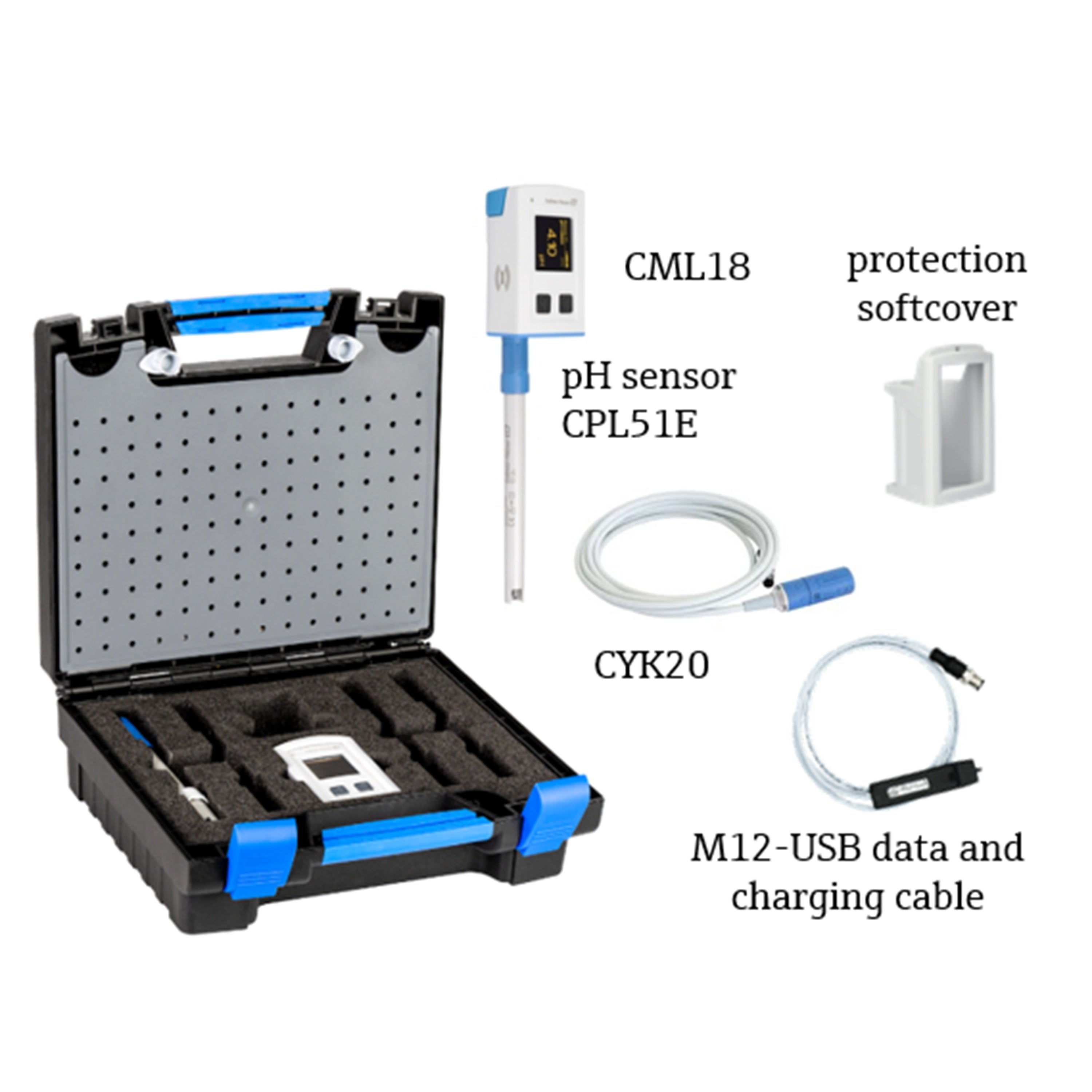 Endress+Hauser Multiparameter handheld Liquiline Mobile CML18 SET pH Basic - Measuring Instruments and Sensors - Endress+Hauser - MSE Supplies