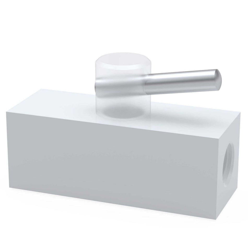 BOLA Miniature 2-Way Stopcocks (PTFE ) - UNF 1/4" 28G, Ø 0,8 x 1,6 mm