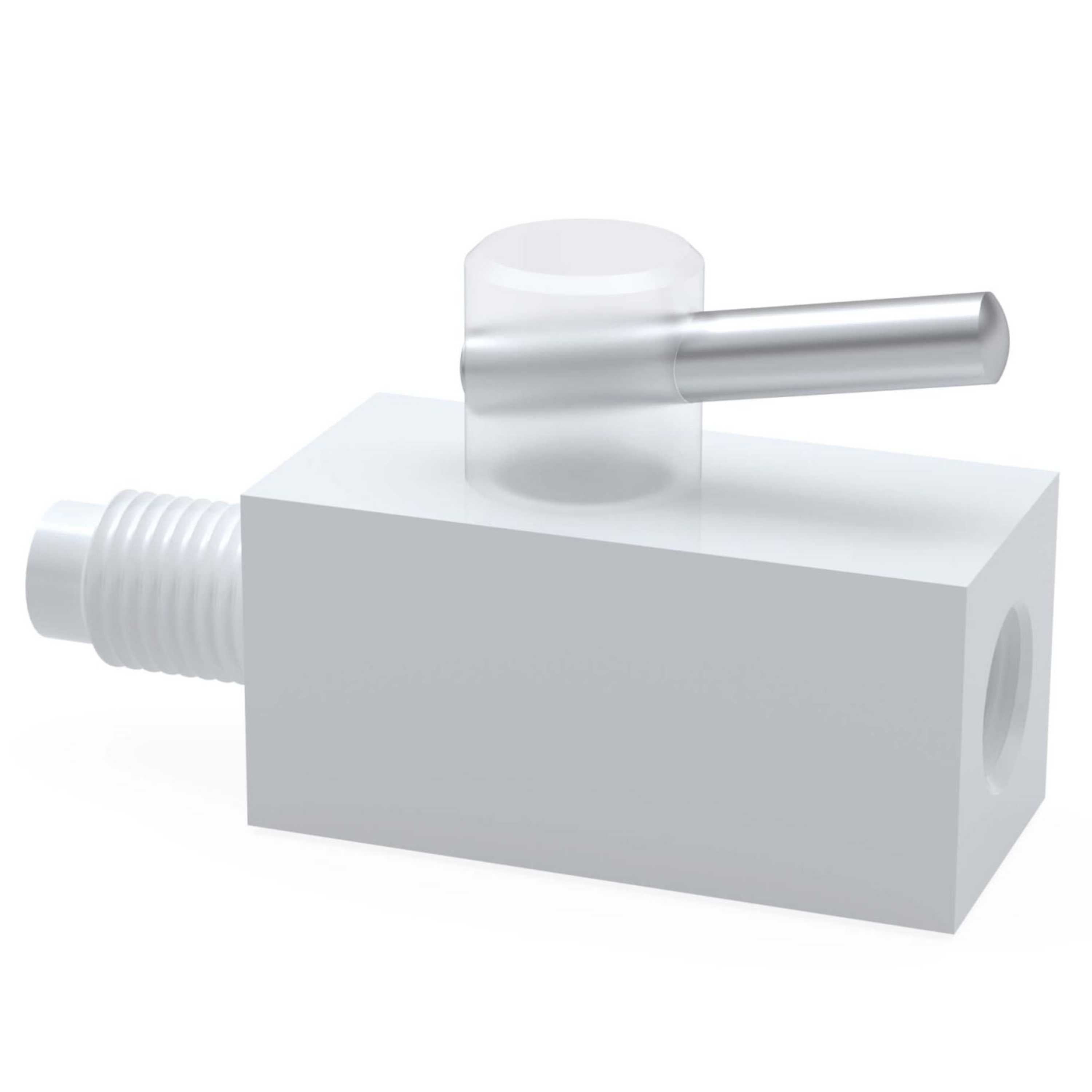 BOLA Miniature 2-Way Stopcocks (PTFE ) - UNF 1/4" 28G, Ø 1,6 x 3,2 mm