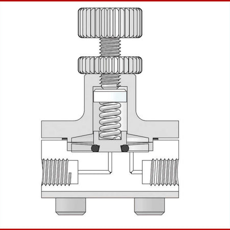 BOLA Mini-Pressure Relief Valves (PTFE/PPS ) - UNF 1/4" 28 G, Ø 1,6 x 3,2 mm