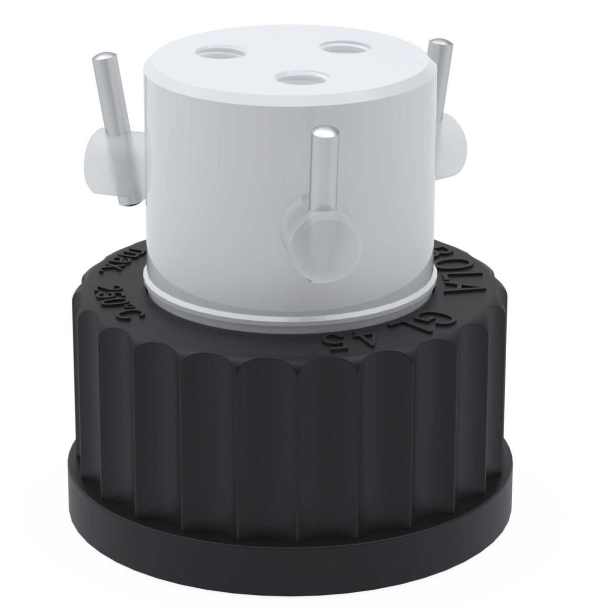 BOLA Distributors for Bottles (PTFE/PPS ) - GL 45, UNF1/4" 28G, Ø 0,8x1,6mm