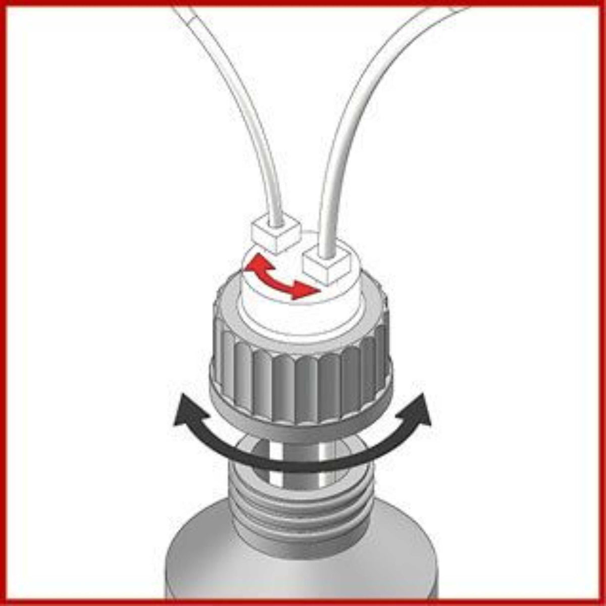 BOLA Distributors for Bottles (PTFE/PPS ) - GL 45 UNF1/4" 28G Ø 1,6x3,2mm