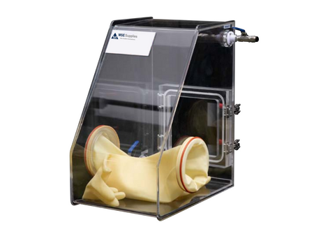 MSE PRO Compact Laboratory Two Port Acrylic Glove Box without Airlock Chamber, Science & Laboratory, MSE Supplies LLC, MSE Supplies