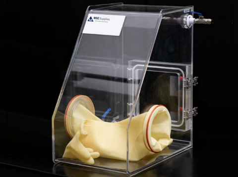 MSE PRO Small Size Laboratory Two Port Acrylic Glove Box without Airlock Chamber - MSE Supplies LLC