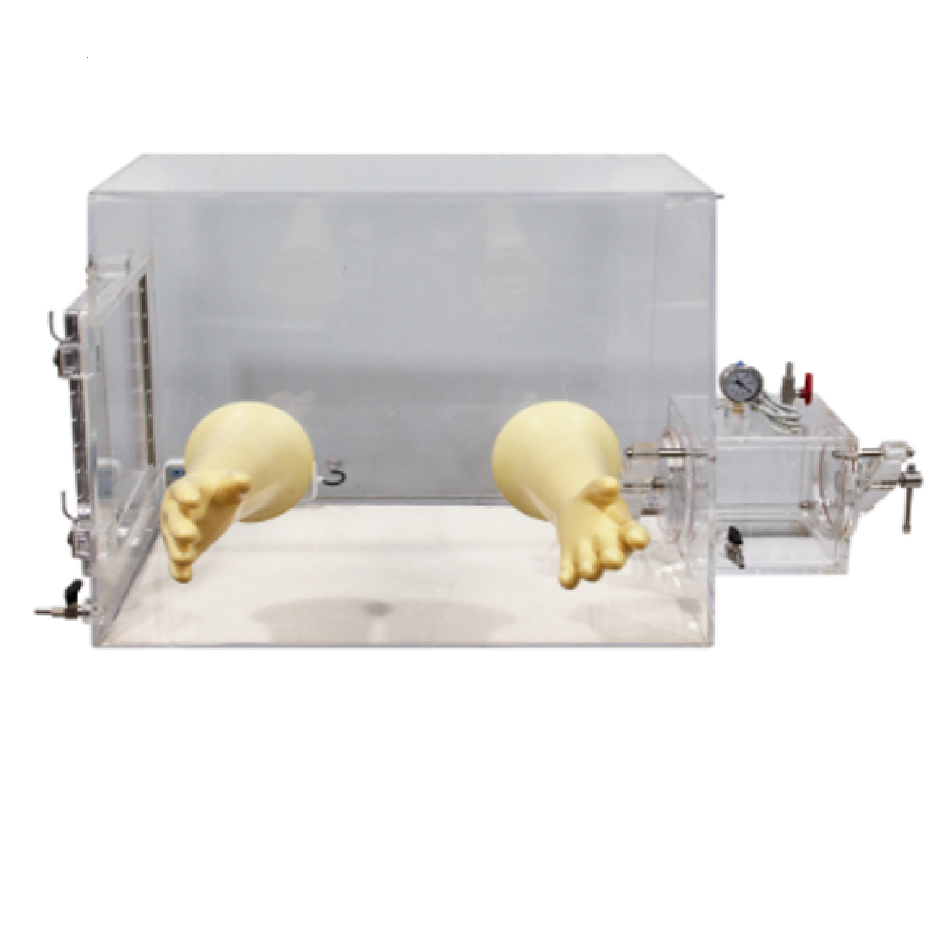 MSE PRO 264L Laboratory Two Port Acrylic Glove Box with Airlock Chamber(800W x 550D x 600H mm) - Laboratory Equipment - MITR - MSE Supplies