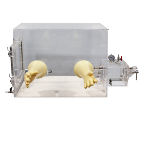 MSE PRO 264L Laboratory Two Port Acrylic Glove Box with Airlock Chamber(800W x 550D x 600H mm) - Laboratory Equipment - MITR - MSE Supplies