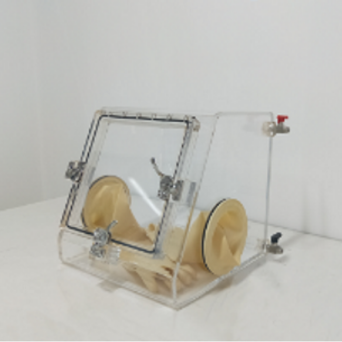 MSE PRO 64L Laboratory Two Port Acrylic Glove Box without Airlock Chamber (400W x 400D x 400H mm) - Laboratory Equipment - MITR - MSE Supplies