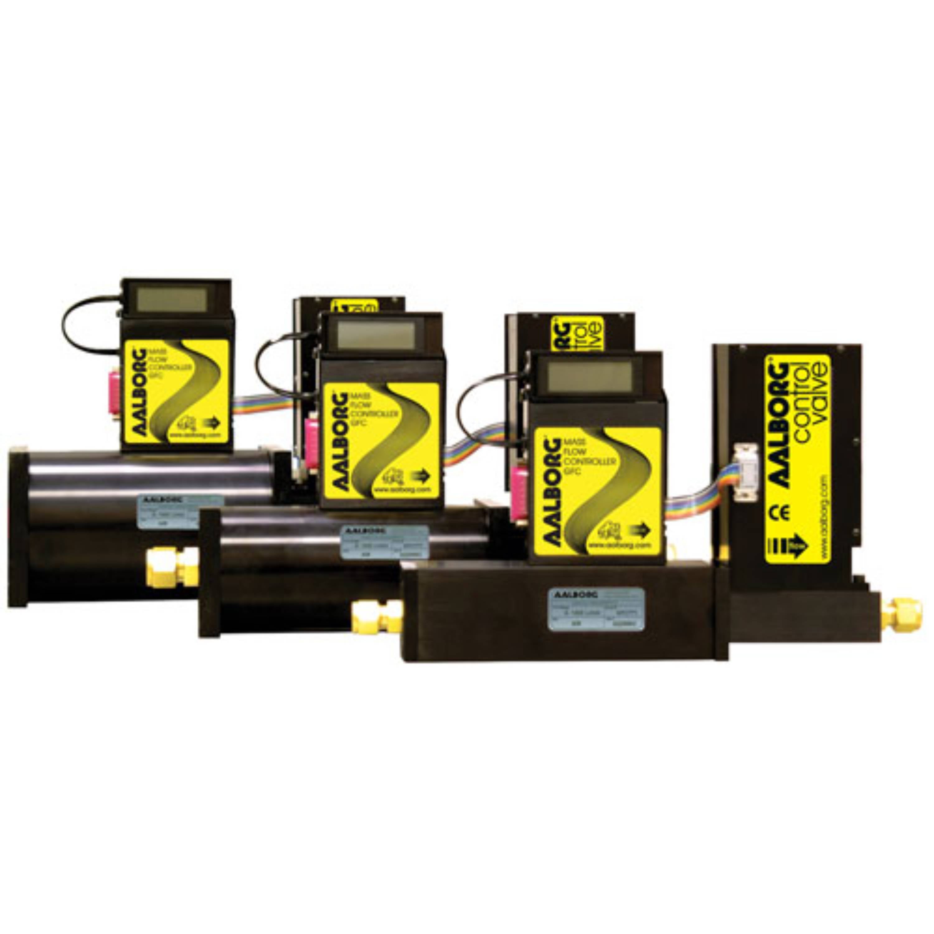 Aalborg GFM Aluminum Mass Flow Controller - Air - 1000 mL/min, 1/4" Compression Fittings