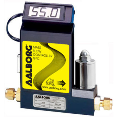 Aalborg GFM Aluminum Mass Flow Controller - Nitrogen N2  - 10 L/min, 1/4" Compression Fittings