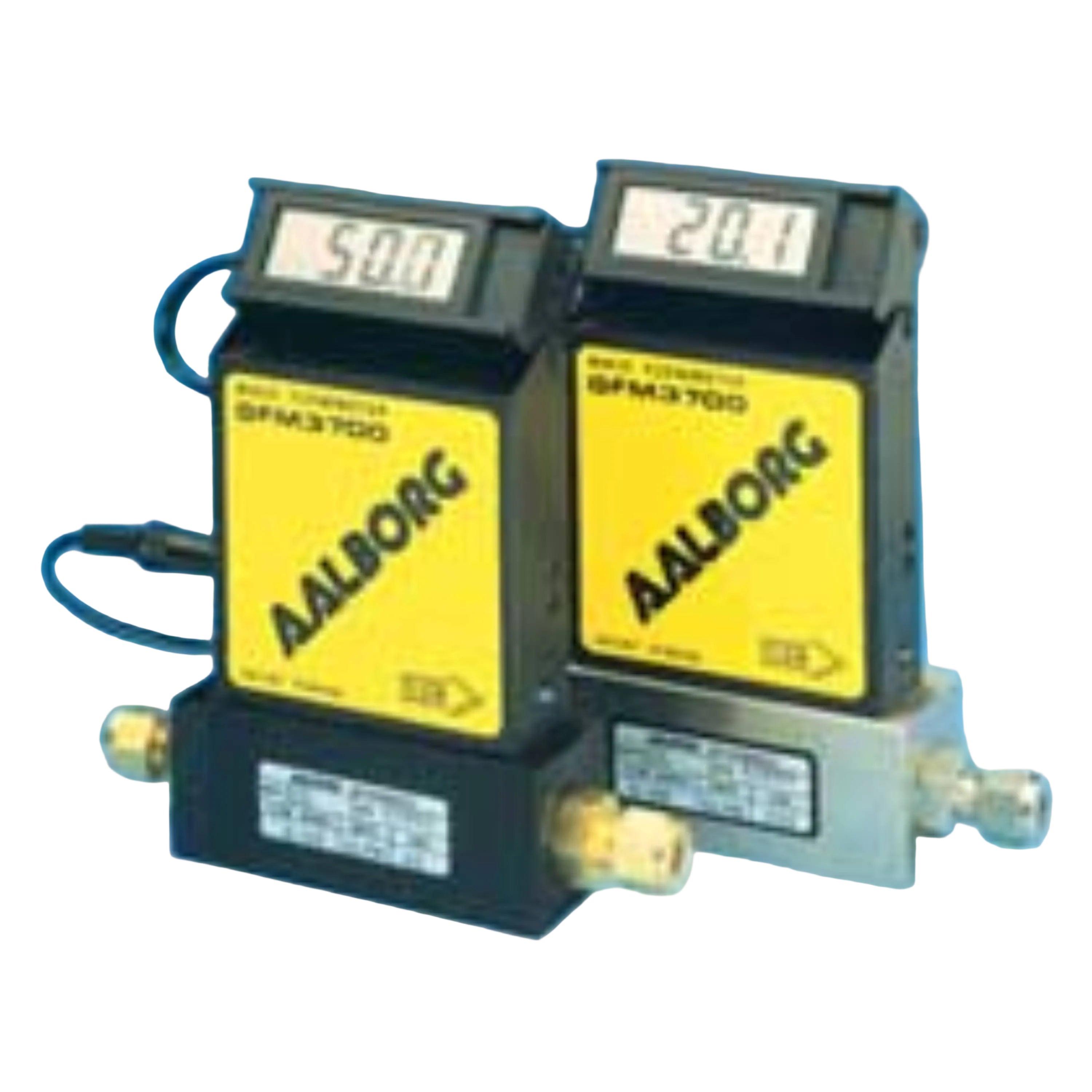 Aalborg GFM Aluminum Mass Flow Meter - Nitrogen N2  - 200 L/min, 3/8" Brass Compression Fittings