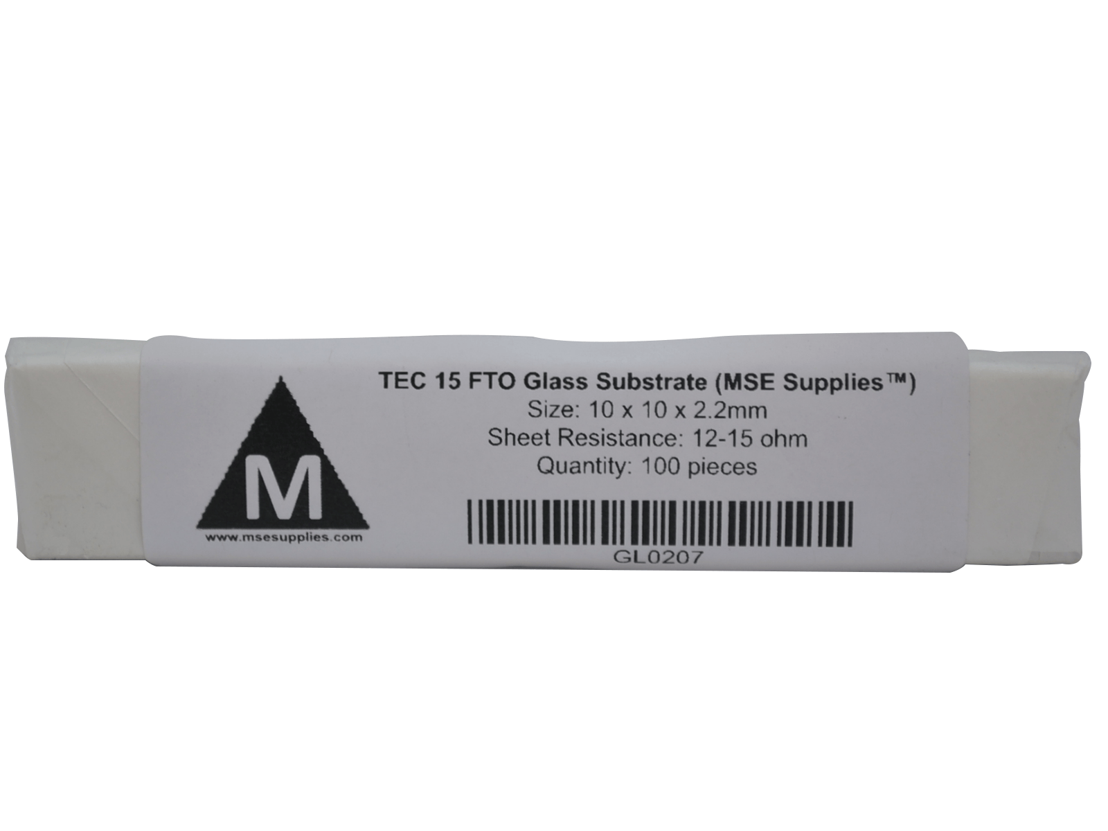 MSE PRO 2.2 mm 12-15 Ohm/Sq FTO TEC 15 Coated Glass Substrates, Substrates, MSE Supplies LLC, MSE Supplies